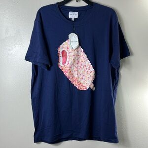 Wear Life Creativity Public Art blue short sleeve graphic top women’s XXL NWT